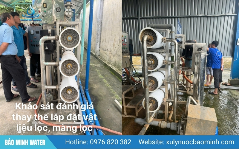 Khảo sát đánh giá thay thế vật liệu màng lọc hệ thống lọc nước công nghiệp tại Bảo Minh