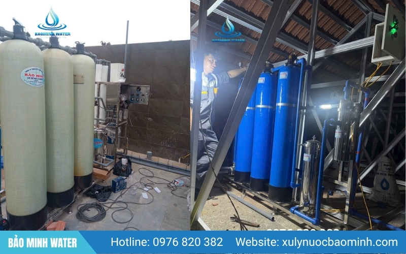 Thi công lắp đặt hệ thống lọc nước tinh khiết công suất 500l/h và hệ thống lọc công nghệ UF